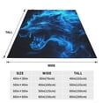 thumbnail image 3 of Rateoe Ice Blue Fire Wolf Print Fuzzy Fleece Throw Blanket Extra Large,Super Soft,Fluffy and Warm Blankets for Couch,Bed,All Season Use (50"x40"), 3 of 8