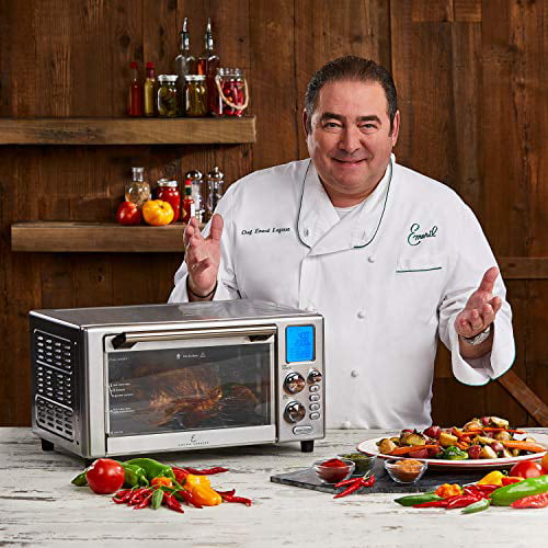 Emeril Lagasse Steel Power AirFryer 360 Better Than Convection Ovens and More Food Dehydrator, Rotisserie Spit, Pizza Function Cookbook, Silver - Walmart.com