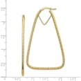 thumbnail image 4 of 14k Yellow Gold Polished & Diamond-cut Double Triangle Hoop Earrings - 56.95mm, 4 of 6