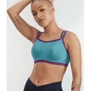 NATORI Teal/Deep Plum Yogi Convertible Minimizer Sport Bra, US 34G, UK 34F, NWOT