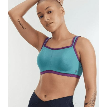 NATORI Teal/Deep Plum Yogi Convertible Minimizer Sport Bra, US 34G, UK 34F, NWOT