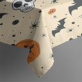 thumbnail image 3 of Halloween Pumpkins Bats Skulls and Spiders Rectangle Tablecloth 60"x84",Waterproof Polyester Rectangle Table Cloth, Wipeable Spillproof Polyester Tablecloth for Dining, Camping, Indoor and Outdoor, 3 of 5