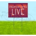 thumbnail image 1 of Stream Our Service Live (18" x 24") Yard Sign, Includes Metal Step Stake, 1 of 6