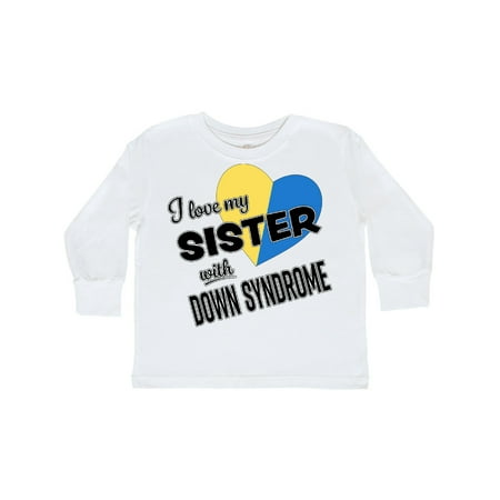 

Inktastic I Love my Sister with Down Syndrome Gift Toddler Boy or Toddler Girl Long Sleeve T-Shirt