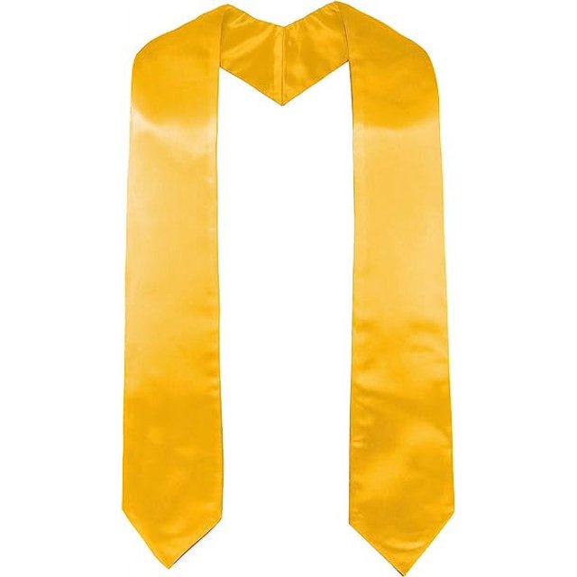 Estola de graduación Banda de clero coral para ceremonias escolares/de iglesia de 59" largo, dorado