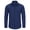 Navy Blue, variant on Mens Linen Shirt Long Sleeve Button Down Shirts Casual Lightweight Shirts Cotton Linen Breathable