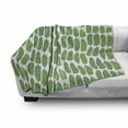 thumbnail image 3 of Botanic Soft Flannel Fleece Throw Blanket, Bird of Paradise Leaf Holiday Hipster Exotic Plants Boho Foliage Palm, Cozy Plush for Indoor and Outdoor Use, 50" x 70", Fern Green and White, by Ambesonne, 3 of 6