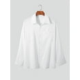 thumbnail image 3 of INCERUN Men's Stylish Design Lapel Long Sleeve Elegant Buttons Shirt, 3 of 5