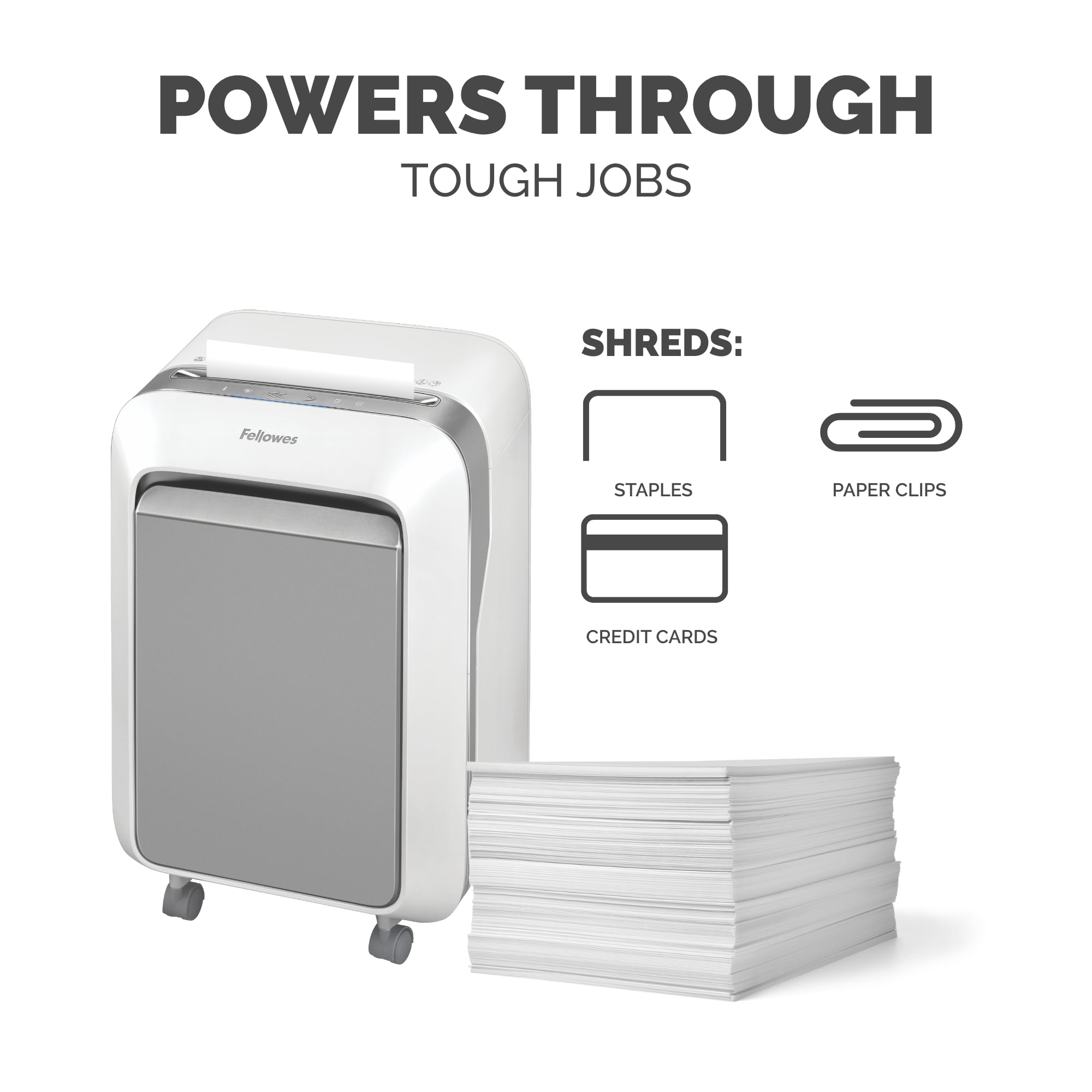 FELLOWES POWERSHRED LX210 MICRO-CUT SHREDDER, WHITE