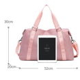 thumbnail image 2 of Bolsa de viaje para mujeres y hombres, bolsa de deporte grande impermeable de fin de semana, bolsa de lona plegable con compartimento húmedo para gimnasio, fitness, viajes, camping, yoga, 2 of 3