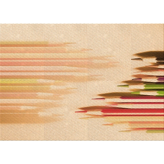 Ahgly Company Indoor Rectangle Patterned Khaki Gold Area Rugs, 5' x 7'