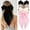 Black, Cream White, Pink, Brown, variant on CoCoMangos Women Girls Hair Accessories Gifts - Khaki Satin Coquette Bow, White Silky Bow, Brown Oversized Hair Clip Ribbons, Black Long Tail Barrettes (4Pcs)