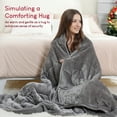thumbnail image 4 of Anjee Sherpa Fleece 15 lbs Weighted Blanket for Adult, Ultra Fuzzy Heavy Blanket Suitable for Bed & Couch, 60" x 80" Gray, 4 of 11