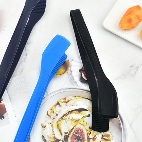 LOLIPPYY 11 Inch Black Silicone Food Tongs for Cooking, Grilling, and Serving - Safe, Lightweight Kitchen Tool