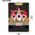 thumbnail image 3 of FMSHPON Valentines Gnomes Leopard Truck Clipboard Hardboard Wood Nursing Clip Board and Pull for Standard A4 Letter 13x9 inches, 3 of 8