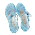 thumbnail image 2 of Girls'sandals Toddler Kids Girls Summer Jelly Shoes Sandals Child Glitter Sandals with Bow Kids Sandals Sky Blue 6.5 Years-7 Years, 2 of 6