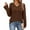 Brown, variant on Womens V Neck Sweaters Fall Trendy Casual Long Sleeve Oversized Cozy Pullover Sweater Lightweight Knit Tops