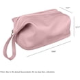 thumbnail image 2 of Makeup Bag, Large Capacity Travel Cosmetic Bag, PU Leather Zipper Pouch Toiletry Organizer for Travel, Business Trips and Daily Use (Pink, L), 2 of 5