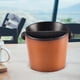 thumbnail image 5 of Cubo de acero inoxidable para café en polvo para el hogar, contenedor para café expreso Estuche de cuero redondo, 5 of 8