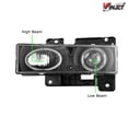 thumbnail image 5 of Winjet Halogen Black/Clear Lens Headlights Pair Set for 1988-1999 Chevrolet GMC CK Tahoe Suburban Blazer Yukon, 5 of 5