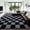 Black & Gray, variant on ZENELESS Checkered Fluffy Area Rugs for Living Room,4x6 Soft Plush Carpet for Bedroom Bedside Kids Teen Dorm Nursery Home Decor,Black and Camel