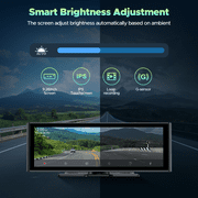 Lamtto Wireless Carplay &Android Auto with 4K Dash cam,10.26 Inch Protable Carplay Screen for Car,1080P Backup Camera, Digital Media Receivers with Voice Control/Bluetooth/G-Sensor/GPS/Mirror Link