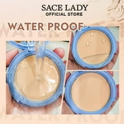 SACE LADY Waterproof Matte Face Powder, Oil Control, Compact Makeup with Puff