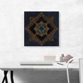 thumbnail image 2 of ARTCANVAS Art Deco Dark Blue Yellow Squares Canvas Art Print - Size: 18" x 18" (0.75" Deep), 2 of 9
