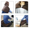 thumbnail image 4 of Riwcyla USB Heated Shawl Electric Heating Blanket Winter Plush Heating Warm Shawl for Car Office Home , great for winter sports, skiing, snowboarding, cold weather commuting, hiking & outdoor work, 4 of 6