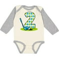 thumbnail image 3 of Inktastic Argyle Golf 2nd Birthday Boys Long Sleeve Baby Bodysuit, 3 of 5