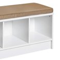 thumbnail image 3 of ClosetMaid Banc de Rangement à 3 Cubes avec Coussin de Siège, Blanc/tan, 3 of 11