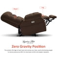thumbnail image 6 of MCombo Oversized Power Recliner Chair with 27'' Extra Wide Seat for Big People, FSC Certified, Fabric, Coffee, 6 of 10