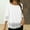 White, variant on Tops for Women Plus Size,Women's 3/4 Sleeve Lace Patchwork Crew Neck Solid Color Casual Top Blue S