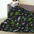 thumbnail image 6 of Honeii Space Rockets Print Fleece Blanket - Throw Blanket for Bed, Sofa, Couch, Camping, and Travel , Microplush Ultra Soft Warm Blanket-40"x30", 6 of 7