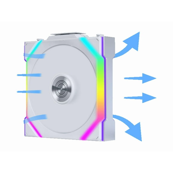 Lian Li UNI Fan SL Wireless 120mm ARGB Fan - Single Pack - 2.4 GHz Wireless Signal for RGB & Fan Control - Daisy-Chain Design - Controller NOT Included & Required - White (12SL1W1W)