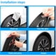 thumbnail image 5 of Rueda de coche flexible Ceja Tira decorativa Moldura Tira de ajuste Accesorios para automóviles JShteea Accesorios para autos y motos, 5 of 8