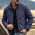 thumbnail image 3 of DayScoop Mens Jackets Fall Outerwear Big & Tall Long Sleeve Winter Fashion Solid Color Outdoor Business Pocket Outer Tops Plus Size, 3 of 5