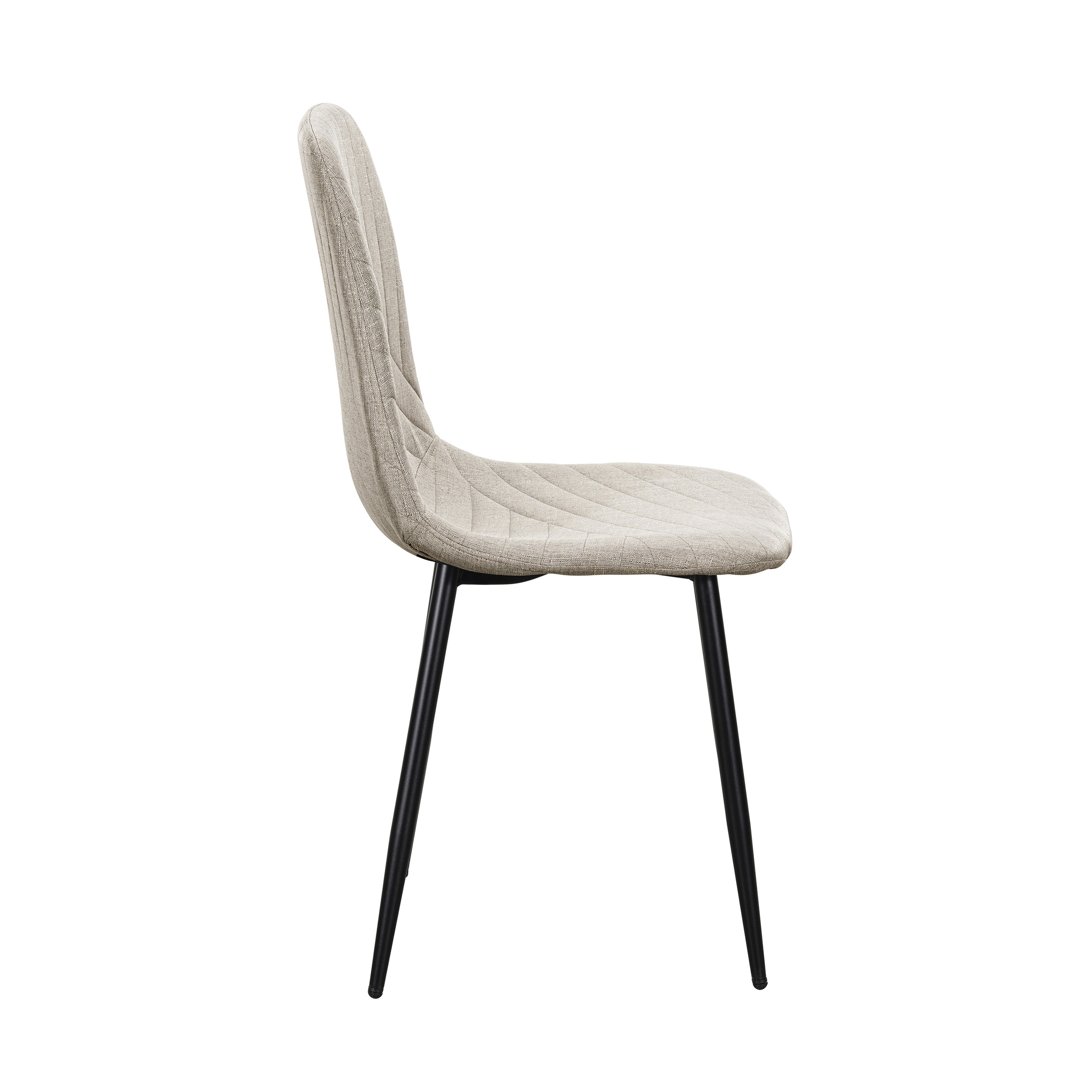 OakvillePark Ella Contemporary Textured Fabric Dining Side Chairs, Taupe (Set of 4)