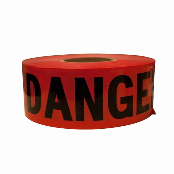 TruForceâ„¢ Barricade Tape, "Danger", Red/Black, 1/Each