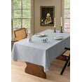 thumbnail image 3 of Fennco Styles Wave Edge Solid Tablecloth 56" W X 88" L - Blue Woven Textured Table Cover for Everyday Use, Holiday Décor, Banquet, Family Gatherings, and Special Occasion, 3 of 5