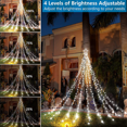 thumbnail image 3 of Adornos navideños para exteriores, cadena de luces de estrellas, luces de hadas en la parte superior del árbol para decoración de patio, jardín y patio trasero Adepaton CPB-US-DYP837-2, 3 of 5