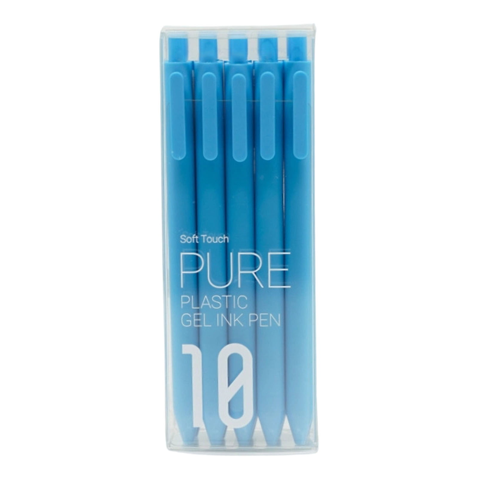 10 Pcs Colored Gel Pens, Retractable 0.5mm Quick Dry Ink Fine Point Smooth Writing Colorful Pens for Journaling, Note Taking, Planning & Art Supplies, Sky Blue, Black Ink