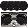 thumbnail image 1 of Yazoeia 4 PCS Bling Car Cup Coaster, 2.75 Inch Anti-Slip Anti-Scratch Cup Holder Insert Coaster, Sparkling Crystal Rhinestone Auto Cup Mat, Universal Interior Car Accessories (Black&Pink), 1 of 6