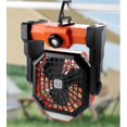 thumbnail image 3 of Ventilador portátil con pilas con linterna LED, 10400 mAh, pequeño ventilador de camping silencioso recargable para exteriores, ventilador de mesa de refrigeración con gancho para colgar para tienda de campaña, dormitorio, oficina (naranja) JM, 3 of 7