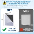 thumbnail image 3 of H13 True HEPA Replacement Filter for Levoit Vital 100 Air Purifier 2 PACK Vital 100-rf Air Filters 3-in-1 by, 3 of 7