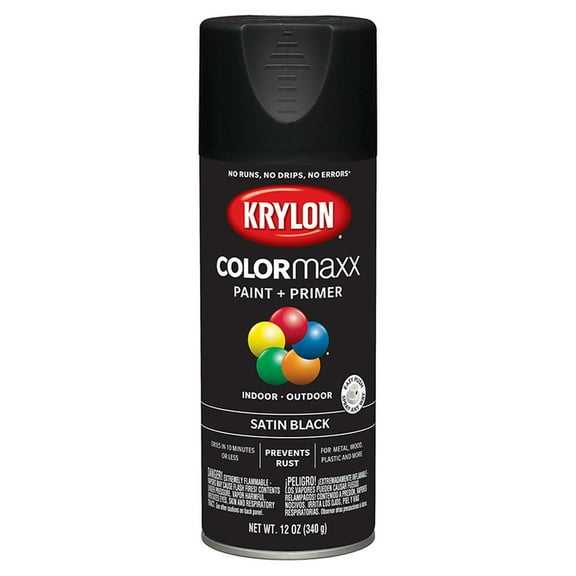 60-Pack of 12 oz Krylon K05557007 Black COLORmaxx Paint & Primer Spray Paint, Satin