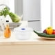 thumbnail image 5 of Bento Box redondo de plástico transparente | Apto para microondas | Apto para refrigerador | Diseño apilable | Base estable antideslizante | Contenedor de alimentos sin BPA con orificio de v, 5 of 5