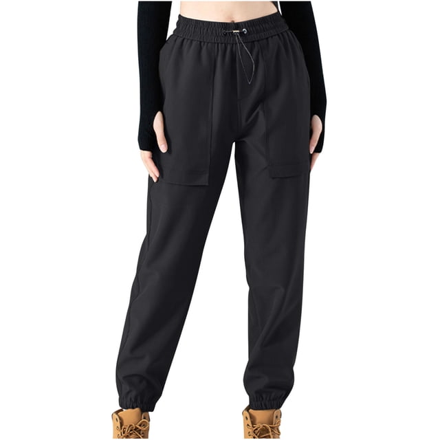 Posijego Joggeurs Grande Taille pour Femmes, Pantalons de Survêtement à Séchage Rapide, Taille Haute, pour Course, Voyage en Plein Air, Randonnée