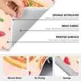 thumbnail image 5 of Pizza Heart Pattern Drying Dish Mat Quick Drying Absorbent Soft Durable for Kitchen 16" x 18", 5 of 10