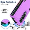 thumbnail image 3 of Galaxy Z Fold 4 Case, Allytech Military Grade Protective Anit-Scratch Shockproof Drop Proof Bumper Defender Back Cover Case for Samsung Galaxy Z Fold 4 5G - Purple, 3 of 5